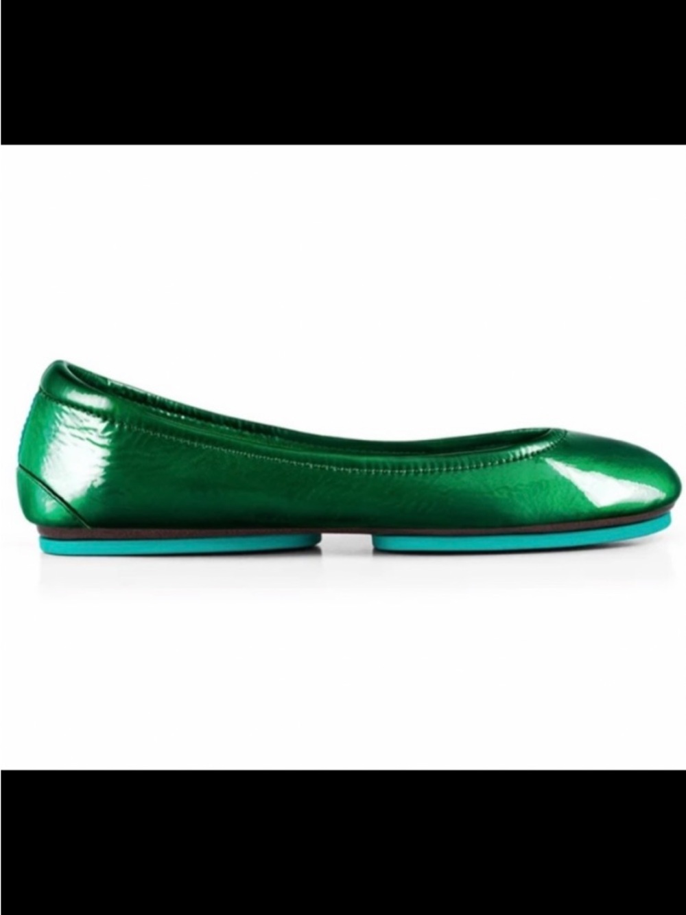 Tieks Emerald Patent Leather Ballet Flats Gavrieli Slip On Shoes Green Women 6 - Picture 3 of 16